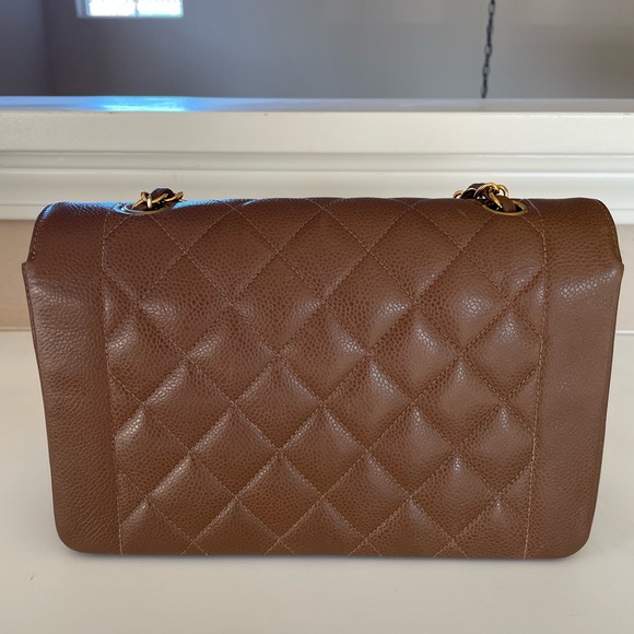 SOLD Chanel Diana Bag Brown Caviar - Picture 4 of 17